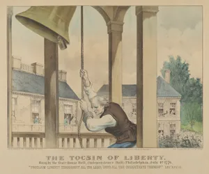 The Tocsin of Liberty–Rung by the State House Bell, (Independence Hall) Philadelphia, July 4th, 1776, "Proclaim liberty throughout all the land, unto all the inhabitants thereof" LEV.XXV.10.