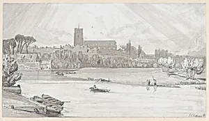 The Town of Beccles from the Bridge