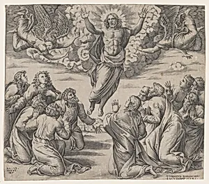 The Transfiguration, after Raphael by Nicolas Beatrizet|Tommaso Barlacchi|Raphael (Raffaello Sanzio or Santi)