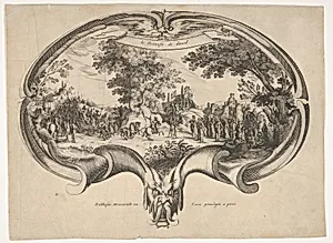 The Triumph of David, from a fan by Jacques Callot