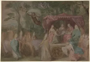 The Triumph of the Church: Ecclesia Presented with the Doctrines, Seated in a Chariot Attended by the Four Doctors of the Church