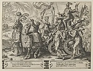 The Triumph of War, from The Cycle of the Vicissitudes of Human Affairs, plate 5 by Cornelis Cort|Maarten van Heemskerck|Hieronymus Cock