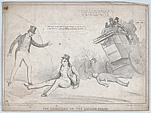 The Upsetting of the Reform Coach by Frederick John Robinson|Henry Peter Brougham|Sir James Robert George Graham|John Doyle|William Lamb, 2nd Viscount Melbourne|Thomas McLean|Edward George Geoffrey Smith-Stanley, 14th Earl of Derby|Charles Gordon-Lennox, 5th Duke of Richmond and Lennox|William IV, King of the United Kingdom of Great Britain and Ireland|Alfred Ducôte