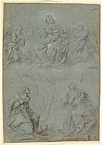 The Virgin and Child in Glory Adored by Saints Catherine and Lucy by Dirck Hendricksz., called Centen, also called Teodoro d'Errico