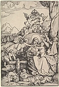 The Virgin and Child with Eight Angels in a Landscape by Hans Baldung (called Hans Baldung Grien)