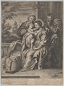 The Virgin and Child with Saint Anne and Joseph by Peter Paul Rubens|Anonymous|Schelte Adams à Bolswert