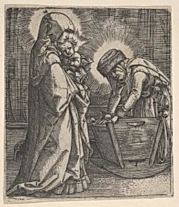 The Virgin and Child with Saint Anne at the Cradle by Albrecht Altdorfer