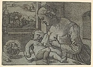 The Virgin and Child with the Skull (copy) by Barthel Beham|Nikolaus Wilborn