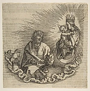 The Virgin Appearing to Saint John, frontispiece to "The Apocalypse" by Albrecht Dürer
