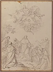 The Virgin Bringing the Habit to the Seven Founding Fathers of the Servite Order by Donato Creti