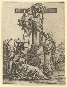 The Virgin of Sorrows: The Descent from the Cross; one of nine surrounding compartments from the Virgin of Sorrows, now separated