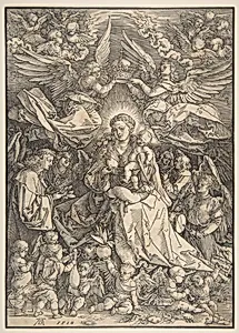The Virgin Surrounded by Many Angels by Albrecht Dürer