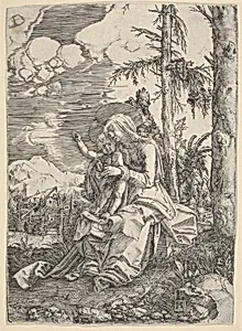 The Virgin with the Blessing Child in a Landscape by Albrecht Altdorfer