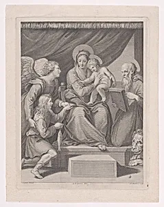 The Virgin with the Fish by Francesco Bartolozzi|Raphael (Raffaello Sanzio or Santi)|Giovanni Battista Cipriani