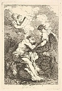 The Vision of Saint Jerome by Jean Honoré Fragonard|Johann Liss