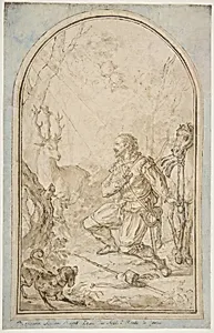 The Vision of St. Hubert by Vittorio Amedeo Rapous