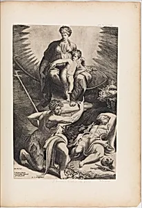 The Vision of St. Jerome by Giulio Bonasone|Parmigianino (Girolamo Francesco Maria Mazzola)