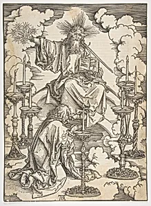 The Vision of the Seven Candlesticks, from "The Apocalypse", German Edition by Albrecht Dürer
