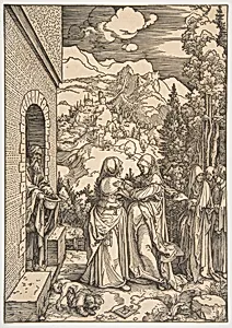 The Visitation, from "The Life of The Virgin" by Albrecht Dürer