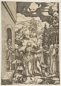 The Visitation, from The Life of the Virgin (copy) by Albrecht Dürer|Marcantonio Raimondi