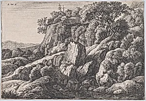 The Wilderness Covered with Rocks by Anthonie Waterloo