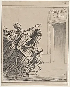 The Witnesses - The War Council by Honoré Daumier
