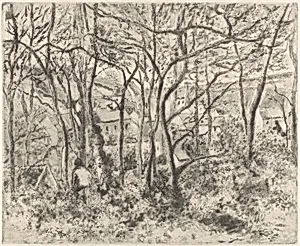 The Woods at L'Hermitage, Pontoise by Camille Pissarro