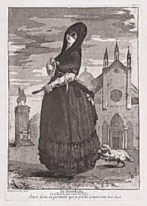 The Zendale, or the woman returning from church, from "Divers Portraits" by Giovanni David