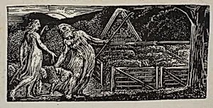 Thenot and Colinet Lead Their Flocks Together, from Thornton's "Pastorals of Virgil" by Robert John Thornton|William Blake|Virgil