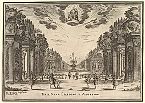 Third scene, the garden of Venus, from 'The marriage of the gods' (Le nozze degli Dei) by Stefano della Bella