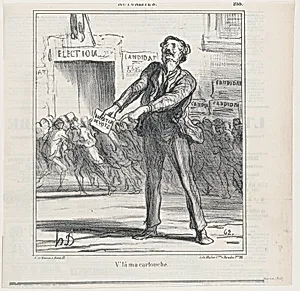 This is my "bullet," from 'News of the day,' published in Le Charivari, November 20, 1869 by Honoré Daumier|Walter Frères|Arnaud de Vresse