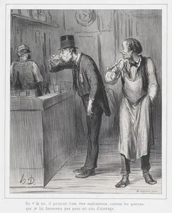 This one may look as unhappy as a rock, before I would give him a job, published in "Le Boulevard"