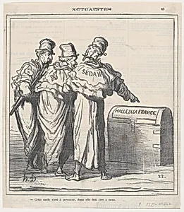 This trunk belongs no one, so it must be ours!, from 'News of the day,' published in Le Charivari, May 6, 1872 by Henri comte de Chambord|Honoré Daumier