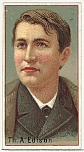 Thomas A. Edison, printer's sample for the World's Inventors souvenir album (A25) for Allen & Ginter Cigarettes by Allen & Ginter