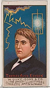 Thomas Alva Edison, from the series Great Americans (N76) for Duke brand cigarettes by W. Duke, Sons & Co.