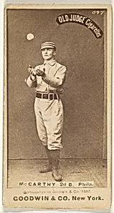 Thomas Francis Michael "Tommy" McCarthy, 2nd Base, Philadelphia, from the Old Judge series (N172) for Old Judge Cigarettes by Goodwin & Company
