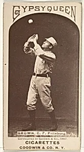 Thomas "Tom" Tarlton Brown, Center Field, Pittsburgh, from the Old Judge series (N172) for Old Judge and Gypsy Queen Cigarettes by Goodwin & Company