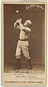 Thomas "Tom" Tarlton Brown, Center Field, Pittsburgh, from the Old Judge series (N172) for Old Judge Cigarettes by Goodwin & Company