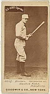 Thomas "Tom" Tarlton Brown, Center Field, Pittsburgh, from the Old Judge series (N172) for Old Judge Cigarettes by Goodwin & Company