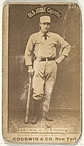 Thomas "Tom" Tarlton Brown, Center Field, Pittsburgh, from the Old Judge series (N172) for Old Judge Cigarettes by Goodwin & Company