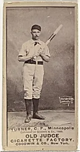 Thomas Turner, Center Field, Minneapolis, from the Old Judge series (N172) for Old Judge Cigarettes by Goodwin & Company
