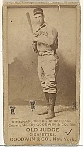 Timothy J. Brosnan, 2nd Base, Minneapolis, from the Old Judge series (N172) for Old Judge Cigarettes by Goodwin & Company
