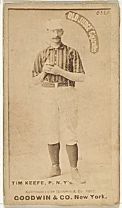 Timothy John "Tim" Keefe, Pitcher, New York, from the Old Judge series (N172) for Old Judge Cigarettes by Goodwin & Company