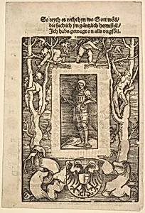 Title Border with Man in Armor in Center