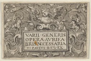 Title Page, from Varii Generis Opera Aurifabris Necessaria