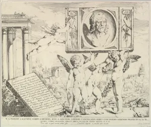 Title page: Homage to Mantegna, from "The Story of Saints James and Christopher in the Eremitani Chapel"