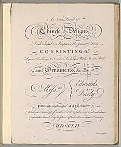 Title page of "A New Book of Chinese Designs"