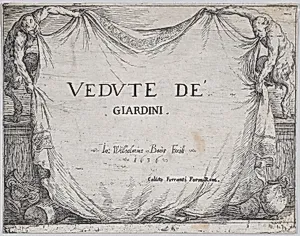 Title page of 'Views of Gardens' (Vedute de' Giardini)