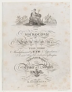 Title Page, The Microcosm of London by Rudolph Ackermann, London|Robert Ashby|Thomas Tomkins