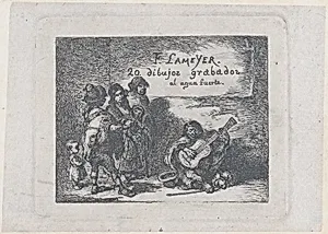 Title page to the series of 20 prints of customs and pastimes of the Spanish people by Francisco Lameyer y Berenguer